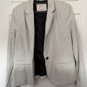 Merona Women's Light Gray Striped Blazer